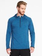 Old Navy Mens Go-warm Textured-fleece 1/2-zip Hoodie For Men Delta Hand Size Xl