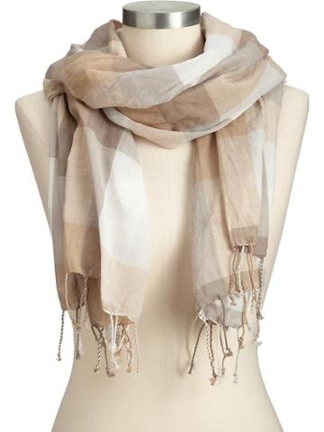 Old Navy Womens Plaid Madras Scarf