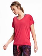 Old Navy Go Dry Drawstring Tee For Women - Ruby Pink