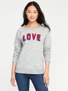 Old Navy Relaxed Crew Neck Sweatshirt For Women - Heather Gray