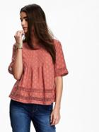 Old Navy Swing Pintuck Top For Women - Pink Print