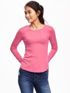 Old Navy Waffle Knit Tee For Women - Pink A Boo
