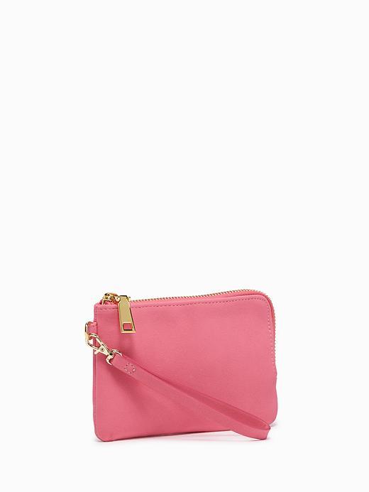 Old Navy Faux Leather Wristlet For Women - Peekaboo