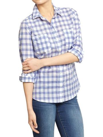 Old Navy Old Navy Womens Gingham Oxfords - Blue Gingham