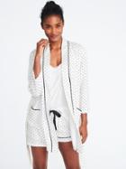 Old Navy Womens Relaxed Tie-belt Robe For Women Dots Size Xs/s
