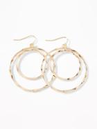 Old Navy Womens Hammered Orbit Hoop Earrings For Women Gold Size One Size