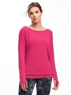 Old Navy Go Dry V Back Tee For Women - Party Started Pink