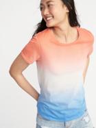Old Navy Womens Everywear Dip-dye Tee For Women Dip Dye Size Xs