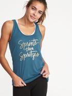 Old Navy Womens Graphic Racerback Performance Tank For Women Sea Something Size Xs