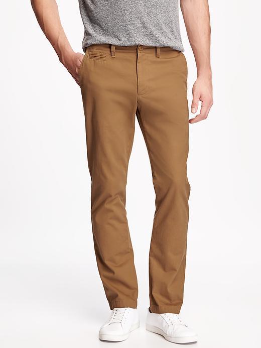 Old Navy Broken In Slim Fit Twill Khakis For Men - Bandolier Brown