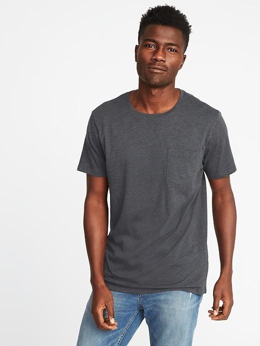 Old Navy Mens Soft-washed Pocket Tee For Men Dark Heathered Gray Size S