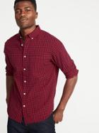 Old Navy Mens Regular-fit Built-in Flex Everyday Shirt For Men Robbie Red Size Xs