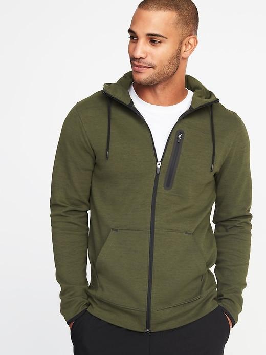 Old Navy Mens Go-dry Fleece Zip Hoodie For Men Olive Size Xl
