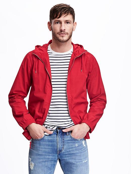 Old Navy Poplin Windbreaker For Men - Robbie Red
