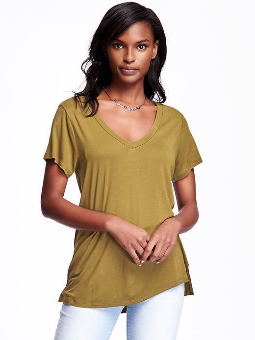 Old Navy Relaxed V Neck Tee For Women - In A Pickle