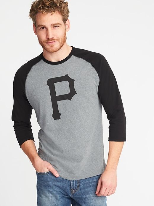 Old Navy Mens Mlb Team Raglan-sleeve Tee For Men Pittsburgh Pirates Size L