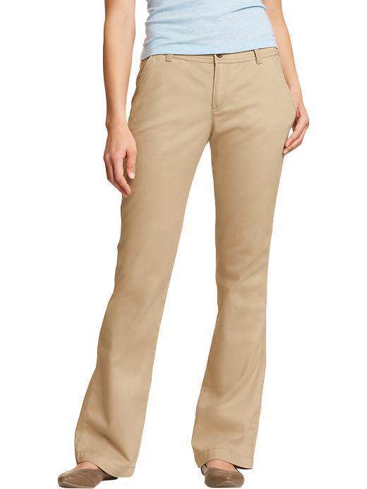 Old Navy Womens The Sweetheart Everyday Boot Cut Khakis - Rolled Oats