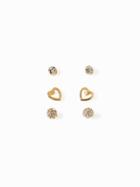 Old Navy Multi Shape Stud Earring 3 Pack For Women - Outline Hearts