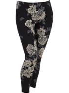 Old Navy Womens Plus Jersey Leggings Size 1x Plus - Black Floral
