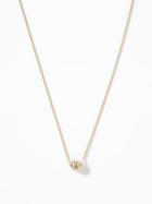 Old Navy  Rhinestone Fireball Pendant Necklace For Women Gold Size One Size