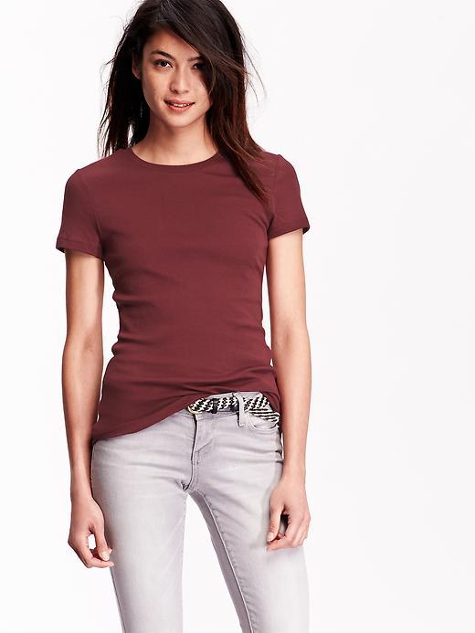 Old Navy Womens Perfect Crew Neck Tees Size Xs - Marion Berry