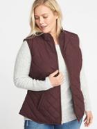 Old Navy Womens Plus-size Quilted Vest Plum Size 1x