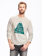 Old Navy Graphic Crew Neck Tee For Men - Oatmeal