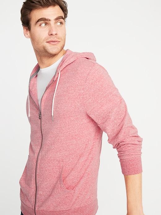 Lightweight Soft-washed Jersey Zip Hoodie For Men