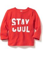 Old Navy Long Sleeve Graphic Tee Size 18-24 M - Read My Lips
