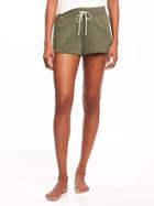 Old Navy French Terry Lounge Shorts For Women 2 - Grazing Grasses