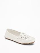 Old Navy Womens Laser-cut Driving Moccasins For Women Bone Size 9