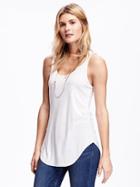Old Navy Relaxed Jersey Tank For Women - White