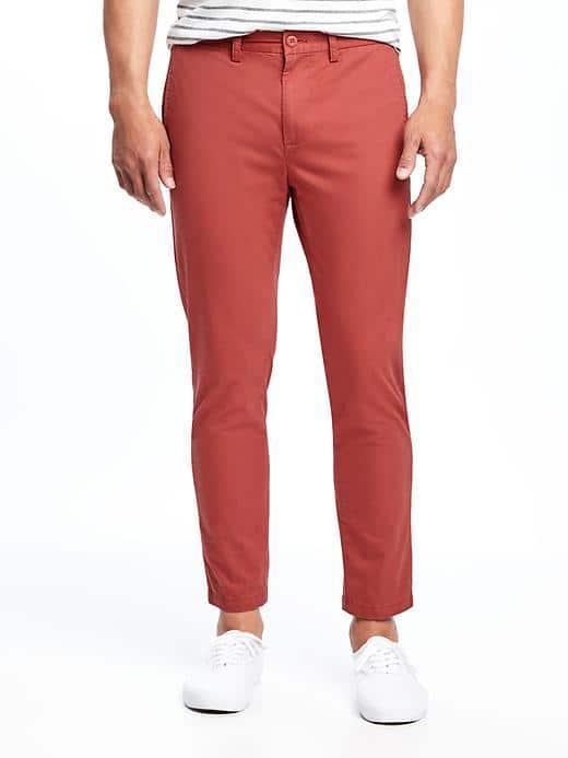Old Navy Ultimate Slim Lightweight Built In Flex Khakis For Men - Brick A Brac