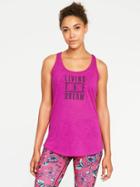 Old Navy Go Dry Graphic Racerback Tank For Women - Pink Heaven