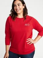 Old Navy Womens Relaxed Plus-size Graphic French-terry Sweatshirt Believe It Size 3x