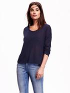 Old Navy Lightweight Sweater Knit Tee - Lost At Sea Navy