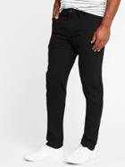 Old Navy Mens Relaxed Slim Built-in Flex Max Never-fade Jeans For Men Black Rinse Size 42w