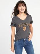 Old Navy Womens Mlb Team V-neck Tee For Women San Francisco Giants Size S