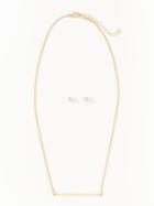 Old Navy Bar Pendant Necklace & Crystal Stud Earrings For Women - Gold