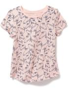 Old Navy Allover Floral Tee - Pink Cat