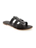 Old Navy Faux Leather Multi Strap Sandals For Women - Black
