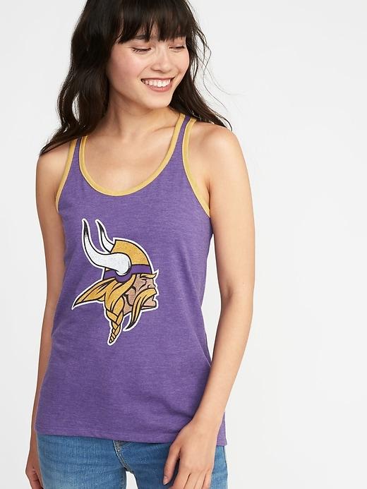 Old Navy Womens Nfl Retro-team Racerback Tank For Women Vikings Size M
