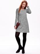 Old Navy Space Dye Swing Dress Size L Tall - Grey Marl