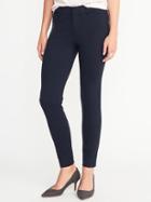 Old Navy Womens Mid-rise Built-in Sculpt Ponte-knit Pixie Ankle Pants For Women In The Navy Size 4