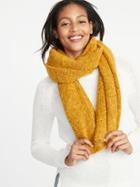 Old Navy Womens Boucl Scarf For Women Mustard Size One Size