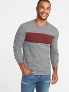 Old Navy Mens Soft-washed Thermal Crew-neck Tee For Men Heather Gray/burgundy Size Xs