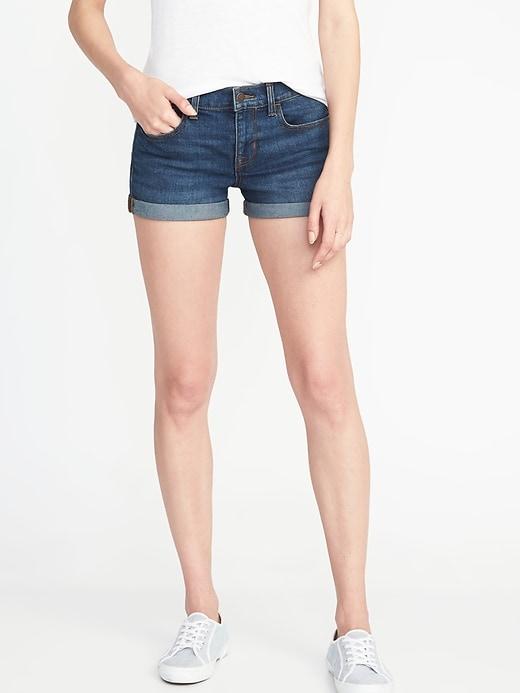 Old Navy Womens Boyfriend Shorts For Women (3) Deep Sky Size 0