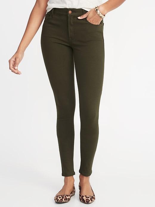 Old Navy Womens Mid-rise Rockstar 24/7 Pop-color Super Skinny Jeans Royal Pine Size 18