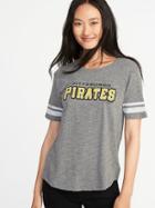 Old Navy Womens Mlb Logo-graphic Tee For Women Pittsburgh Pirates Size L