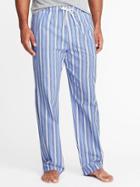 Old Navy Mens Soft-washed Poplin Sleep Pants For Men Blue Stripe Size Xxxl
